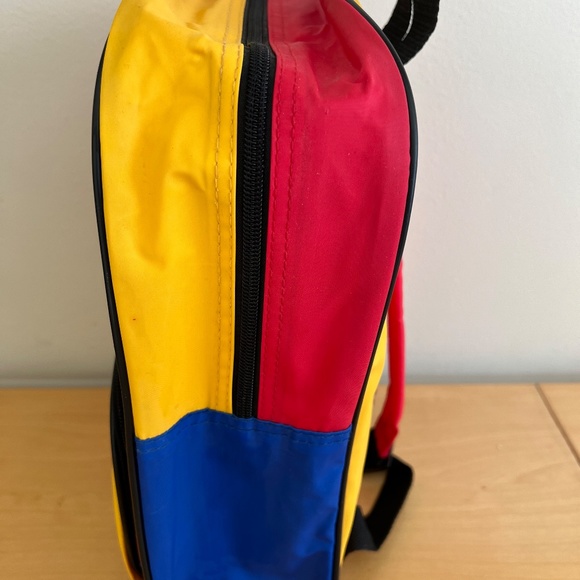 Disney Mickey Mouse Wonderful World Of Reading Vinyl Backpack Red BlueYellow 12" - Picture 3 of 3